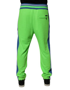 Dolce & Gabbana Green Blue Jogger Sweatpants Pants
