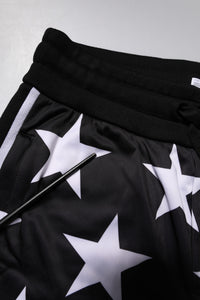 Dolce & Gabbana Black White Stars Jogger Men Sweatpants Pants