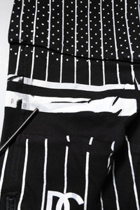 Dolce & Gabbana Black Polka Dot Stripes Cargo Jogger Sweatpants Pants