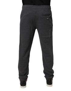 Dolce & Gabbana Dark Gray Cotton Men Jogger Sweatpants Pants